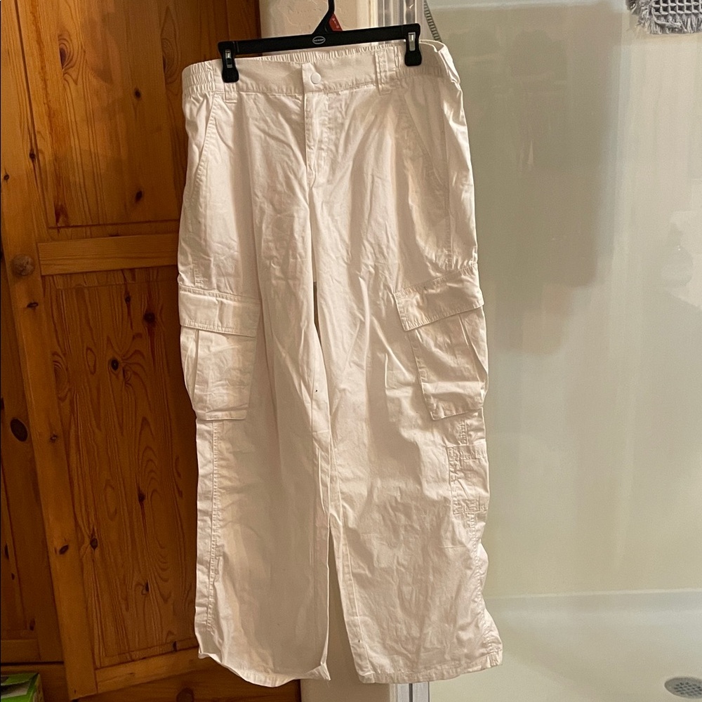 Divided White Wide Leg Pants
